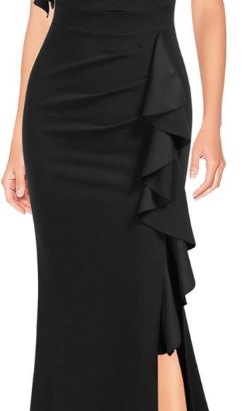 Women's Split Bodycon Mermaid Evening Cocktail Long Dress